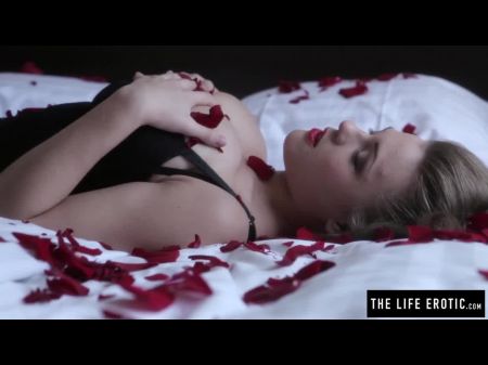Angry Damsel With Enormous Tits And Red Lip Liner Jerks Crude