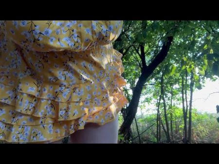 Chubby Step Mom Milky Mari Displaying Her Woolly Cooch Outdoor