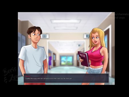 I Accidentally Hit On Ginormous Tits Fair Haired Cheerleader In The College Bathroom - Summertime Saga - Roxy 1