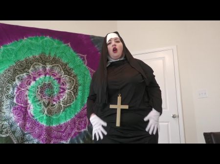 Plumper Nun Ambles In On You Masturbating Off (she Helps)