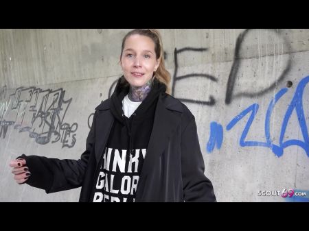 Horny German Tattoo Model Lisa Rocketcock Pickup For Casting Tear Up