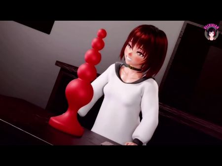 Juega adolescente con enorme juguete anal (3d Hentai) 