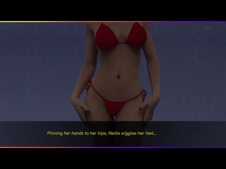 Lust Theorie Staffel 1 Alex hat im Swimmingpool zusammengekommen, indem er Nadias süße Brust drückt 
