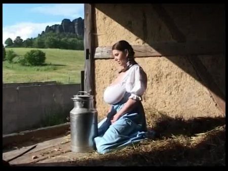 Mv Farmgirl Jerks Her Large Knockers