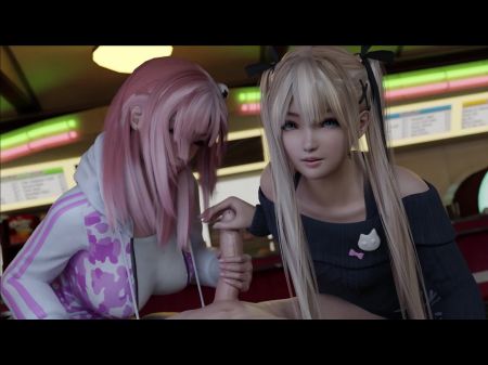 Spizzy Honoka و Marie Rose Trio Trice Trice Tasty Trices Stresty للعطش لـ Cum by Spizzy 