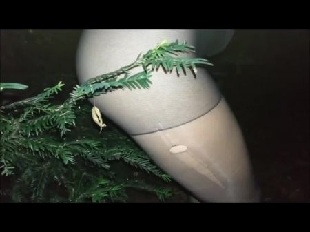 Solo -Strumpfhosenfurz im Wald 