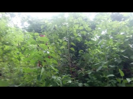 Meine Frau ging in den Wald, um ins Badezimmer zu gehen, ich folgte ihr und hatte Spaß mit ihr 