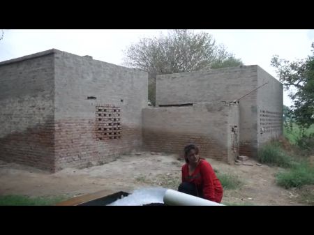 Desi Indian Chick Bathing In Pool , Village Chick Taking Tub