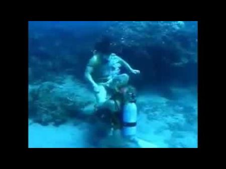Scuba Light Haired Makes Him Cum