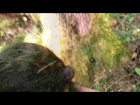 Garganta muy áspera Fuck With Ring Gag para sumisos en el bosque público 