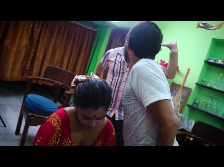 Desi Sexy Lady Servent Hardcore Fuck With Dos Propietarios De La Película Completa 