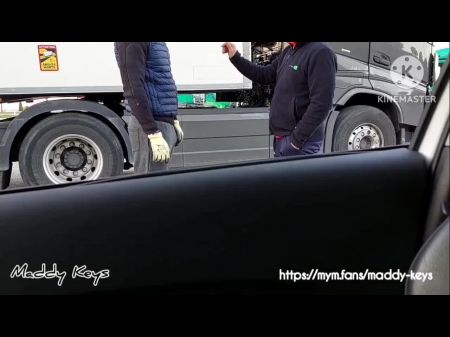 100% Real - Maddy Keys Has Intercourse With A Random Truck Driver On An Highway Gas Station