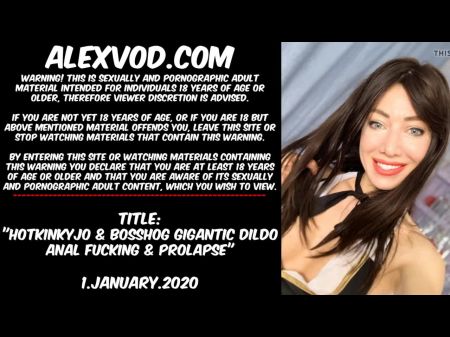 Hotkinkyjo & Boshog Dildo Anal Fucking & Prolapse 