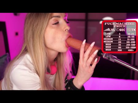 Glistening Lily Leisurely And Gently Deep Throats A Faux-cock And It All Completes With A Rough Machine Penetrate