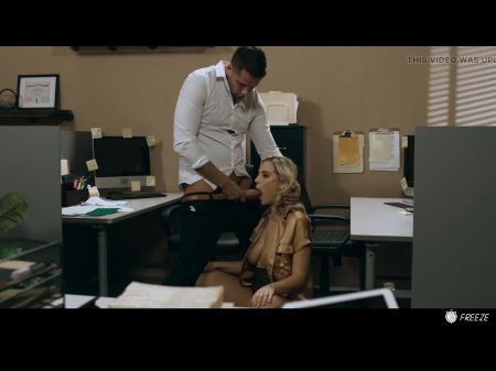 Bossy Hoe Gets Boinked When She Freezes In Time In The Office - Trailer