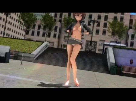 Maho Nishizumi跳舞时赤裸裸，女孩和Panzer 