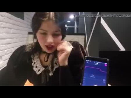 Remote Sex Toy Orgasm In Community Restaurant - Cute Dark Haired