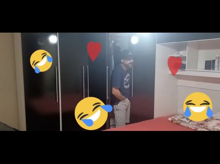 Wifey Blinded And Trolled By Her Husband Lurking Pal In The Wardrobe .