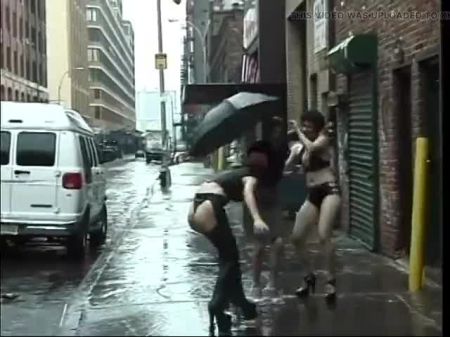 Two Lusty Bitches Likes To Take Advantage Of A Black-haired Outdoors