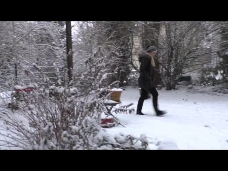 الثلج بول الحلو Selina666 Pinkeln Im Schnee 