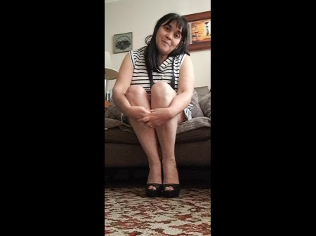 Stepparent In High-heeled Slippers Teasing Husband