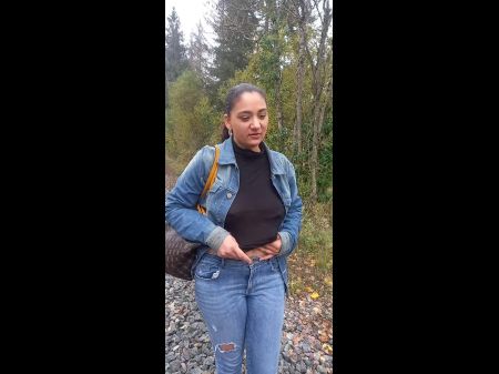 Female On A Walk Concludes Up Wanking On The Bench And Gets An Orgasm