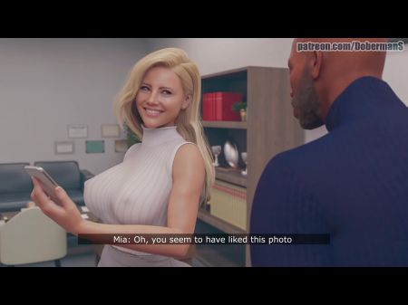 Dobermanstudio Mia Episode 1 Интенсивный жесткий пол в офисе Горячая большая задница, глотая черную сперму вкусную большую задницу, пристрастившись к членам 