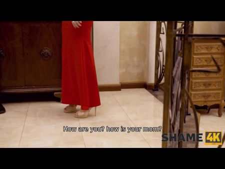 Die Hirsute -Vagina des Brünetten Diebs ist in die Küche eindrungen 