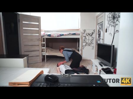 Tutor4k . Tutor Needs No Problems And Agrees To Orgy With Student