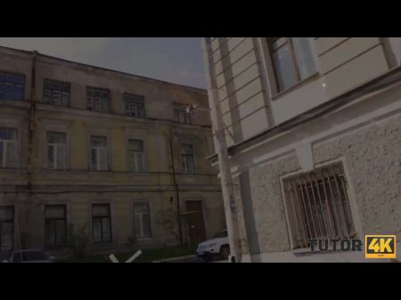 Tutor4k. تظاهرت سيدة بأنها مدرس ولكن تم اكتشافها ومارس الجنس 