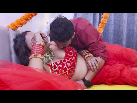Lovely Indian Desi Newly Married Bhabhi Very First Suhagrat Night In Clear Hindi Audio