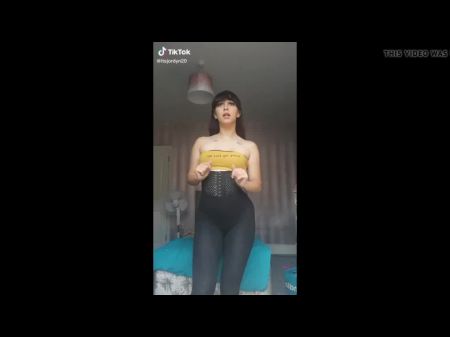 Dançarino Tiktok em See através de Leggings 