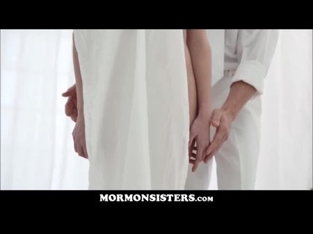Young Lindo Rubia Mormona Hermana adolescente follada por Bishop 
