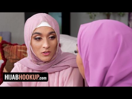 Hijab Wearing Step Sisters Malina Melendez And Aubry Babcock Shag Their Step Bro - Hijab Fuckfest