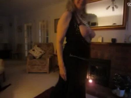 Blk Leather Sundress . Mov