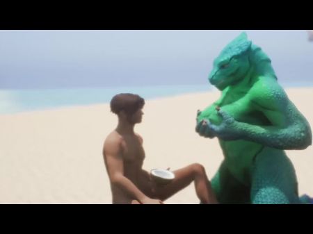 Alien Reptilian Shares Boob Milk With Human