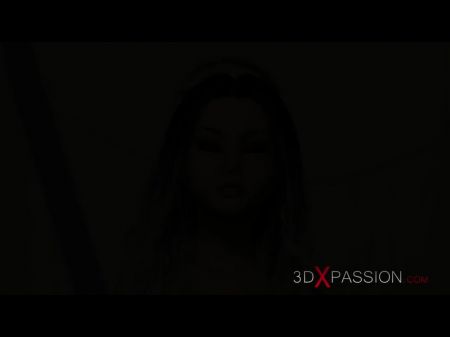 Die junge Braut wird von einem großen schwarzen Schwanz im dunklen Dungeon gefickt 