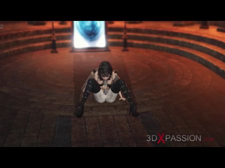 3d Dickgirl Witch Fucks A Wonderful Woman In The Black Castle