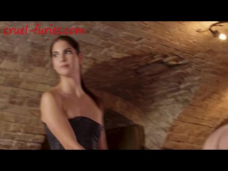 Brutal Woman Whips The Huge Guy