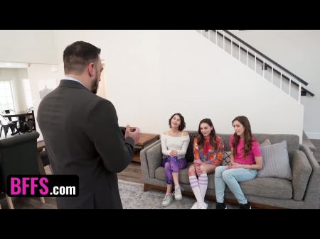Melhores amigos gostosos apaixonados por um pai de açúcar na oportunidade de ser mimado 
