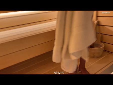 Exciting Black-haired Fucks With A Stranger In The Sauna After The Gym