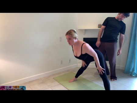 Stepson Helps Stepmother With Yoga And Opens Up Her Puss