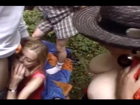 Worn French Sluts Bum-fucked During Camping Hump