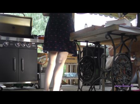 Rainy Day Barbeque Soiree With Brief Skirts No Undies And With Puny G-strings On Attempt On Drag Day With Leon Lambert Nymphs