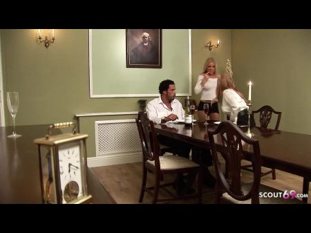 Sexy Wife Sorprende A Su Esposo Con Un Trío Ffm Con Grandes Tetas Niña 