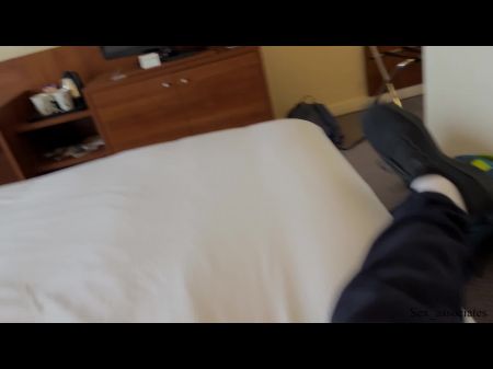 Step Mom And Son Share A Couch In A Hotel