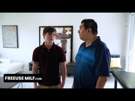 Chesty Fair Haired Cougar Offers Her Ideal Bod To Their Guest To Do Whatever He Wants