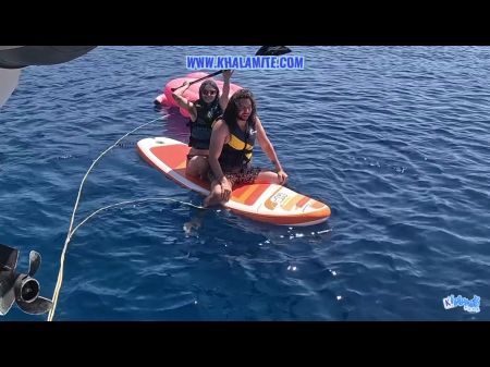 Vacation With My Accomplice Rebeu - Rubdown And Hard Screw In The Pool (vlog English)