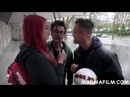 弯曲的德国红发女郎梅琳娜（Melina）可能会获得她的第一个DP 