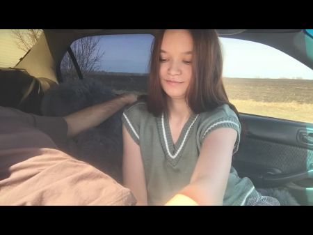 College Girl Gave A Audience Oral Job In The Car And Asked To Take Her Home